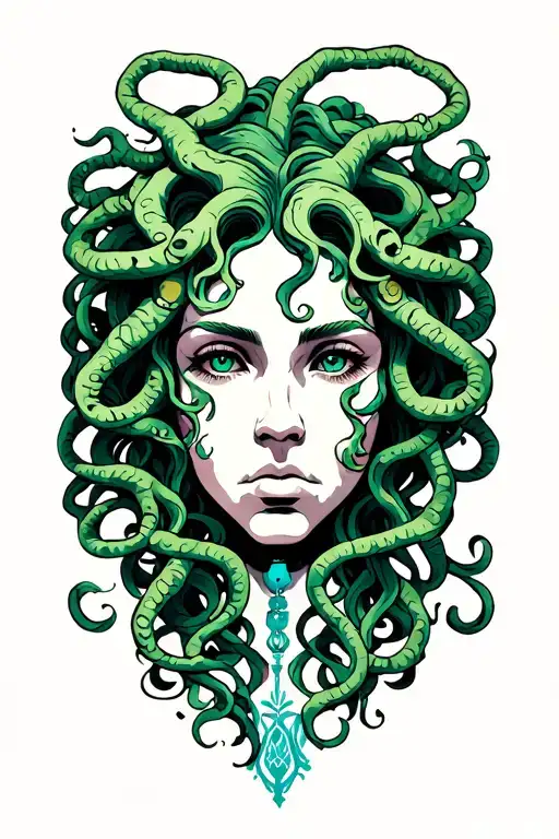 medusa head tattoo design idea