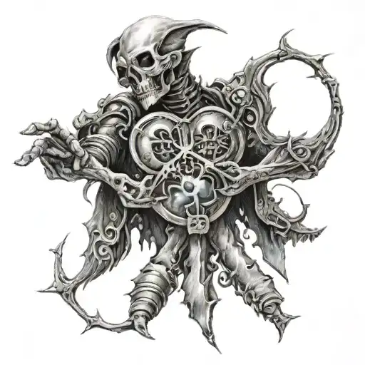 a realistic tattoo of shadowheart from Baulder's Gate playing rock paper scissors with Asatrion from Baulder's Gate tattoo design idea