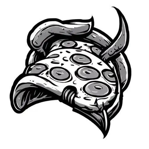 cartoon turbo pizza tattoo design idea