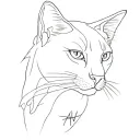 cat inscription AVA 152 tattoo design idea