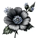 Forget Me Not Flower tattoo design idea