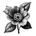 Forget Me Not Flower tattoo design idea