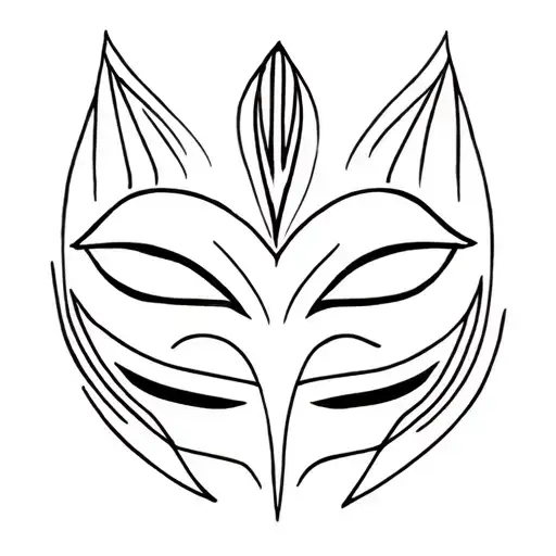 african mask tattoo design idea