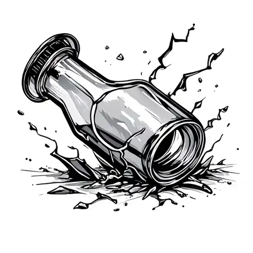 Broken Bottle tattoo design idea