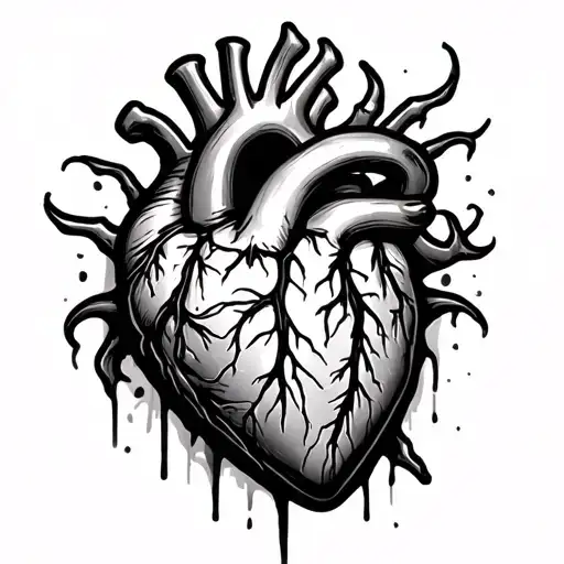 Heart Attack tattoo design idea