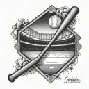 baseball diamond tattoo design idea