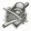 baseball diamond tattoo design idea