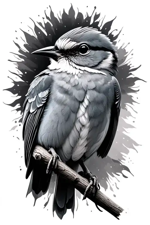 Eastern Bluebird tattoo design idea