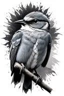 Eastern Bluebird tattoo design idea