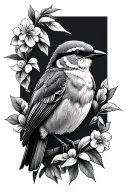 Eastern Bluebird tattoo design idea
