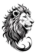 Lion Christian tattoo design idea