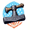 mjolnir hammer tattoo design idea