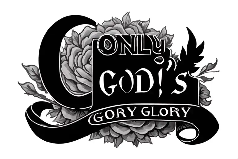 Only God's glory tattoo design idea