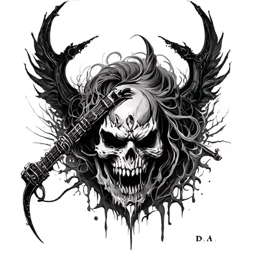 avenged sevenfold nightmare album cover tattoo design idea