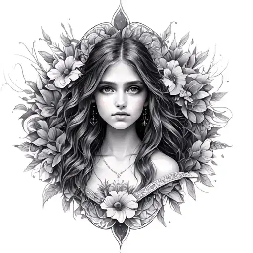 ethereal memorial for brianna tattoo design idea