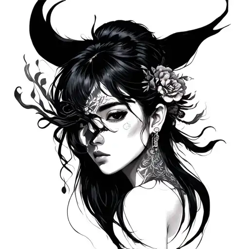 Korean tattoo design idea