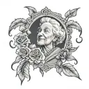 religious RIP Grandma tattoo design idea