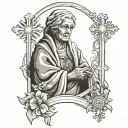 religious RIP Grandma tattoo design idea