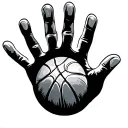 handprints basketball tattoo design idea
