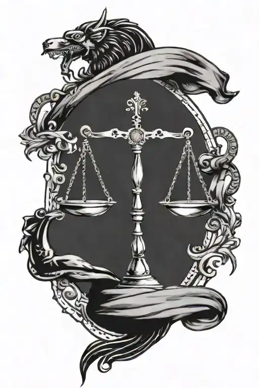 zodiac sign libra with Philippine flag & Saudi flag tattoo design idea