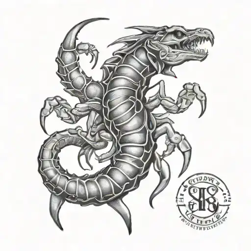 Juan, Scorpio, Chili in a tattoo tattoo design idea