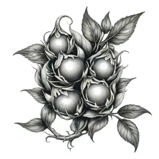 three peas in a single pod transforming tattoo design idea
