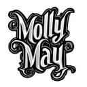 "Molly May " name written tattoo design idea