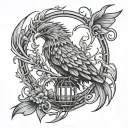 phoenix inside a cage stoic tattoo design idea
