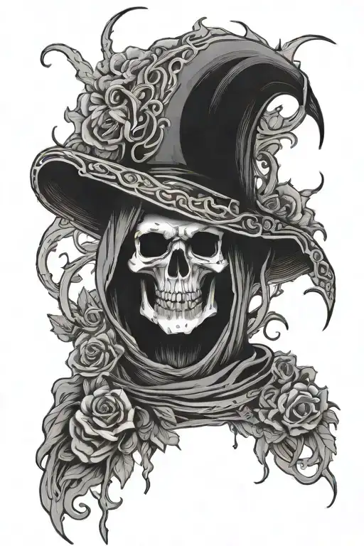holy death tattoo design idea
