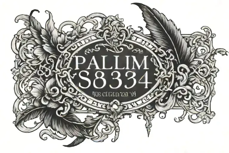 "Psalm 23:4" with the roman numerals II-IX-MMXVII underneath tattoo design idea