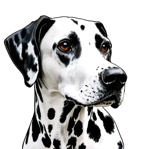 Dalmatian room tattoo design idea