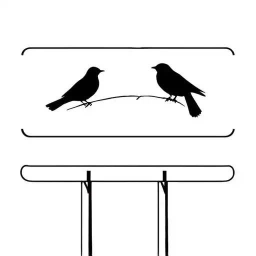 two blackbirds on a highway sign tattoo design idea