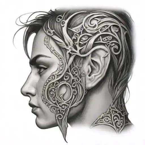 elven ear tattoo tattoo design idea