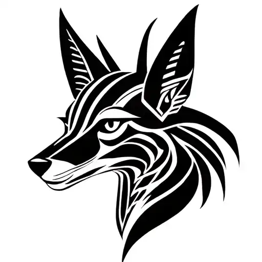 anubis jackal headed god tattoo design idea