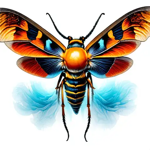 deaths head moth tattoo design idea