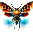 deaths head moth tattoo design idea