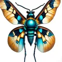deaths head moth tattoo design idea