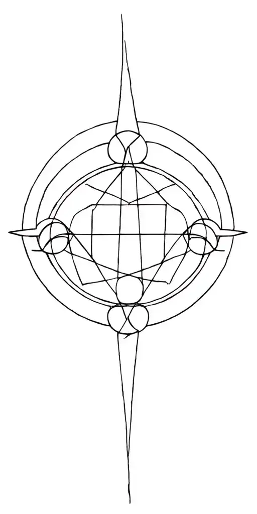 alchemy ,transmutation circle tattoo design idea