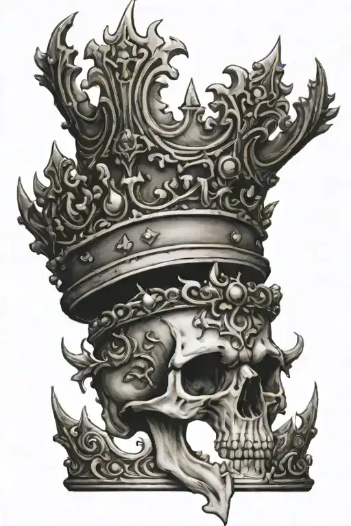 slick elden ring crown tattoo design idea