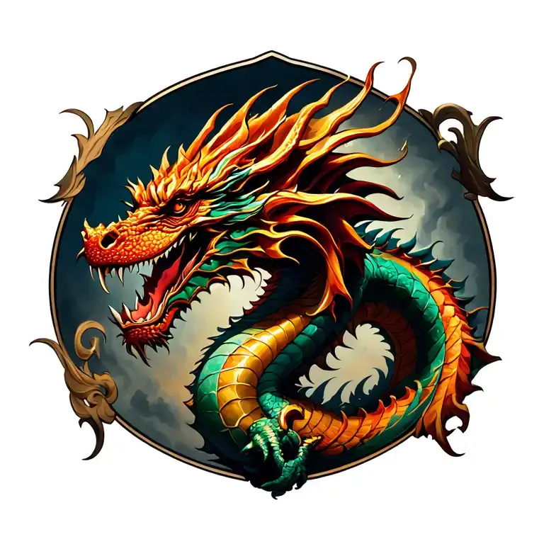 Dragon Medieval Style Tattoo tattoo design idea