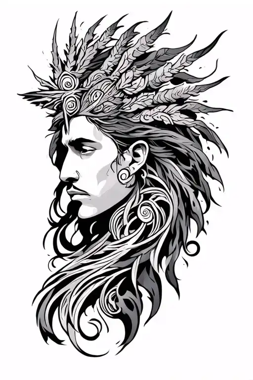 sagitarius in tribals without face with jens berit and fred listed ones names in it on forearm  tattoo design idea