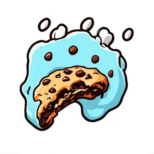 chocolate chip cookie bite taken tattoo design idea