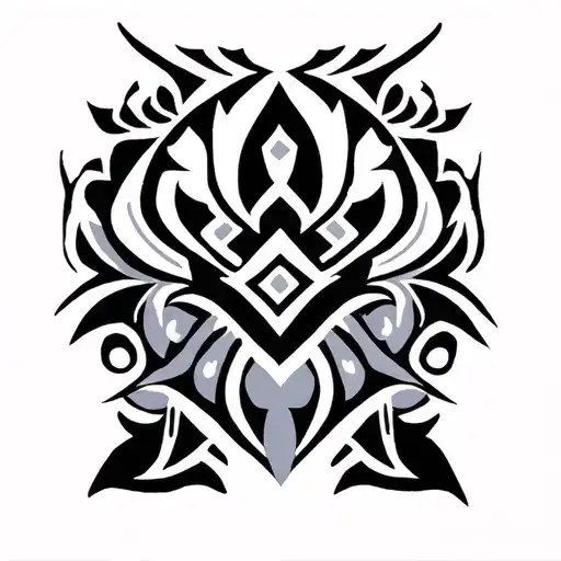 Nordic tribal patterns tattoo design idea