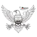 full body eagle from the mexican flag, traditional american style tattoo design idea