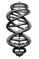 double helix dna strand tattoo design idea
