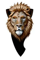 knight with lion tattoo design idea