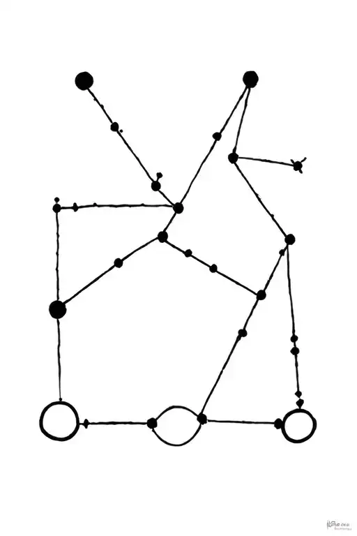 libra and capricorn constellations tattoo design idea