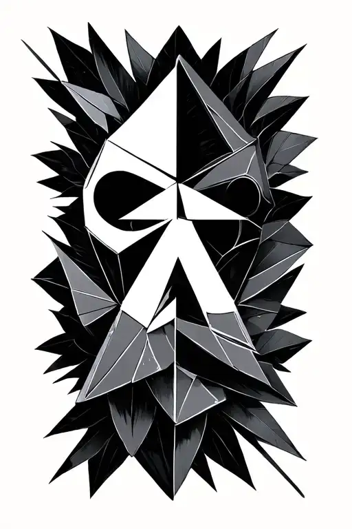 Medium geometric tattoo design idea