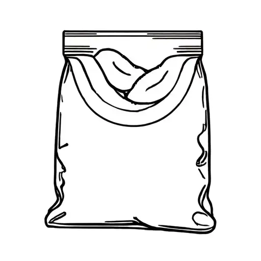 bag of plantain chips tattoo design idea
