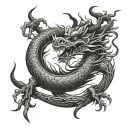  Chinese dragon for female upper arm to chest tattoo  tattoo design idea